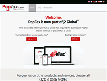 Tablet Screenshot of popfax.com